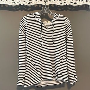 Roxy womens S - blue and white striped hoodie